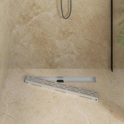 Scarico doccia con copertura in vetro e sifone a 360° 70 cm | homemem39