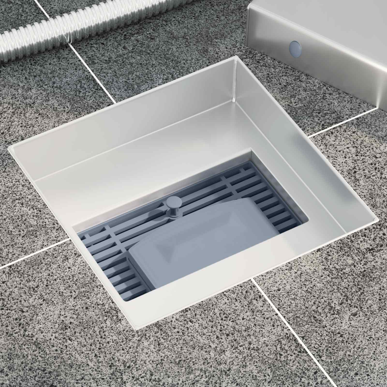 Drenaggio doccia 2 in 1 Argento 15 x 15 cm Acciaio Inox 304 | homemem39