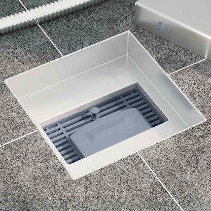 Drenaggio doccia 2 in 1 Argento 15 x 15 cm Acciaio Inox 304 | homemem39