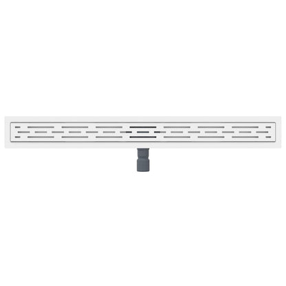 Drenaggio doccia con design a striscia Argento 100 cm