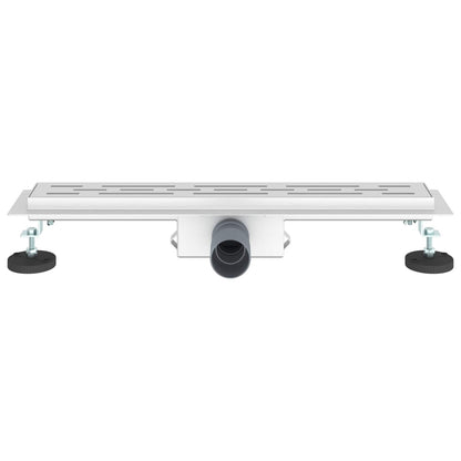 Drenaggio doccia con design a striscia Argento 60 cm | homemem39