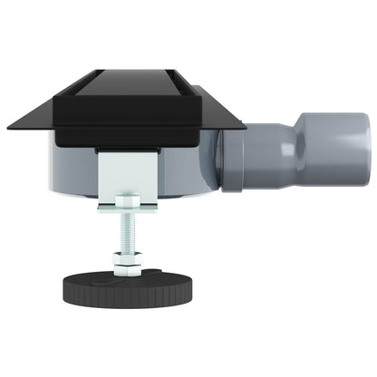 Scarico doccia 2-in-1 con sifone a 360° Nero 70 cm | homemem39