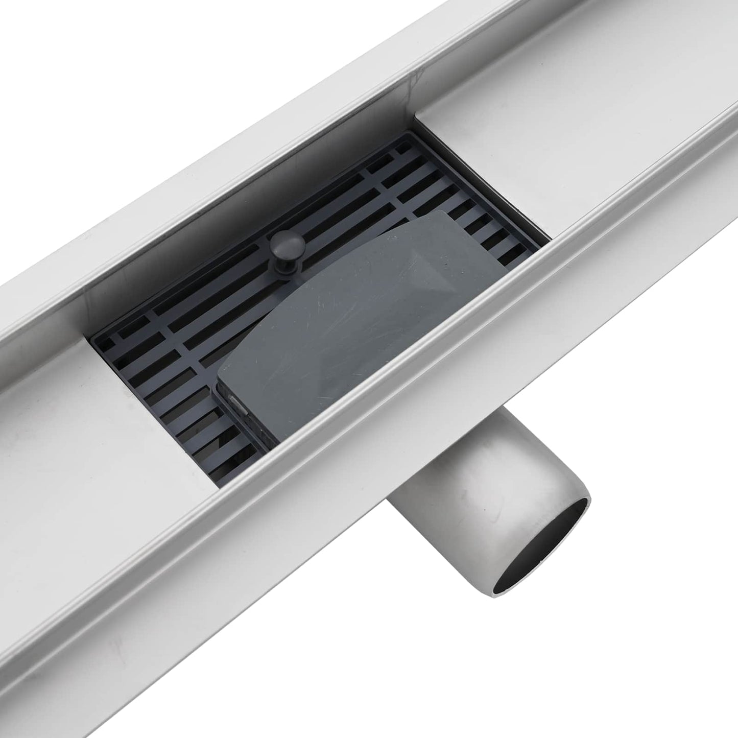 Drenaggio doccia con design a striscia Argento 50 cm | homemem39