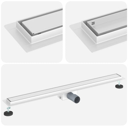 Drenaggio doccia 2 in 1 Argento 90 cm Acciaio Inox 304