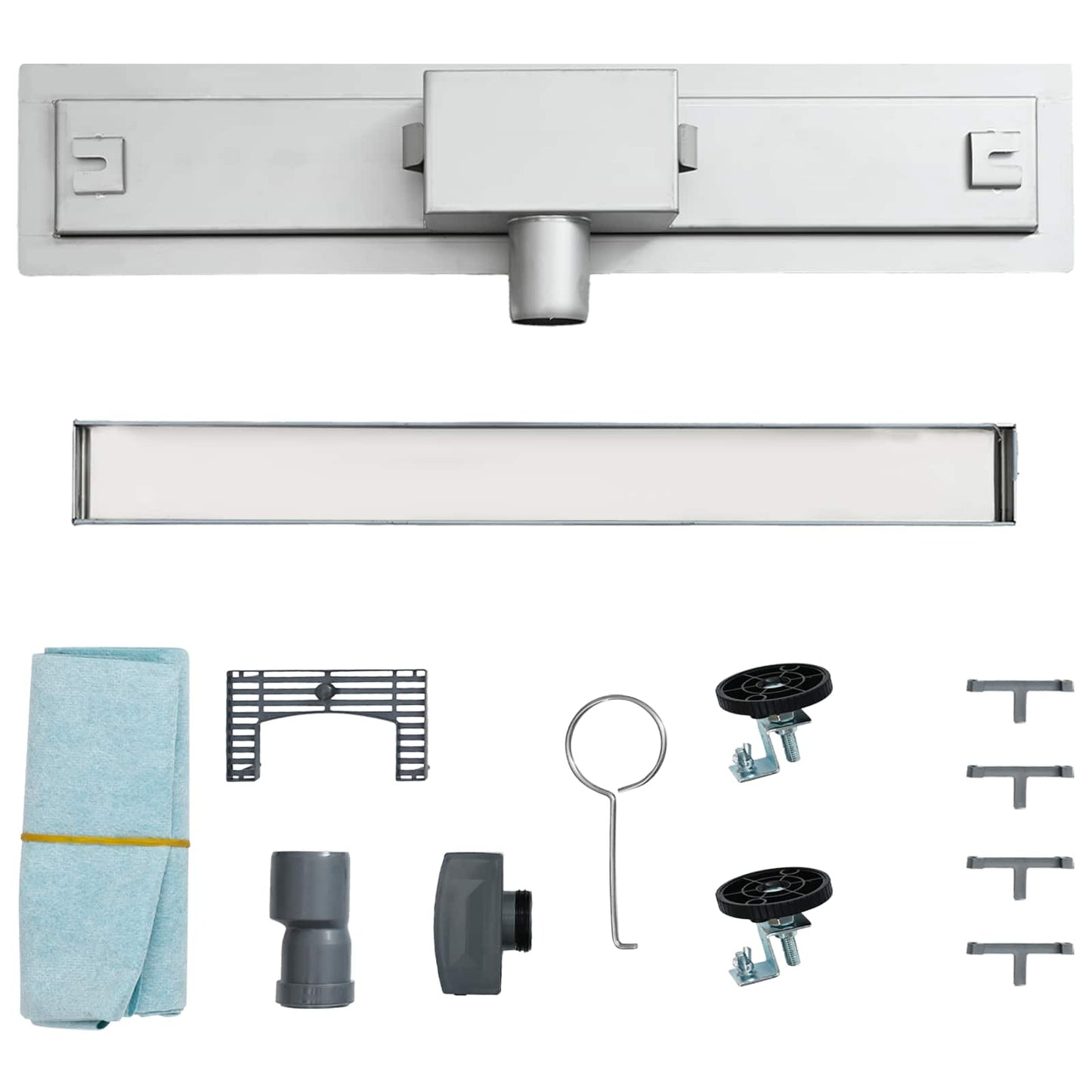 Drenaggio doccia 2 in 1 Argento 60 cm Acciaio Inox 304