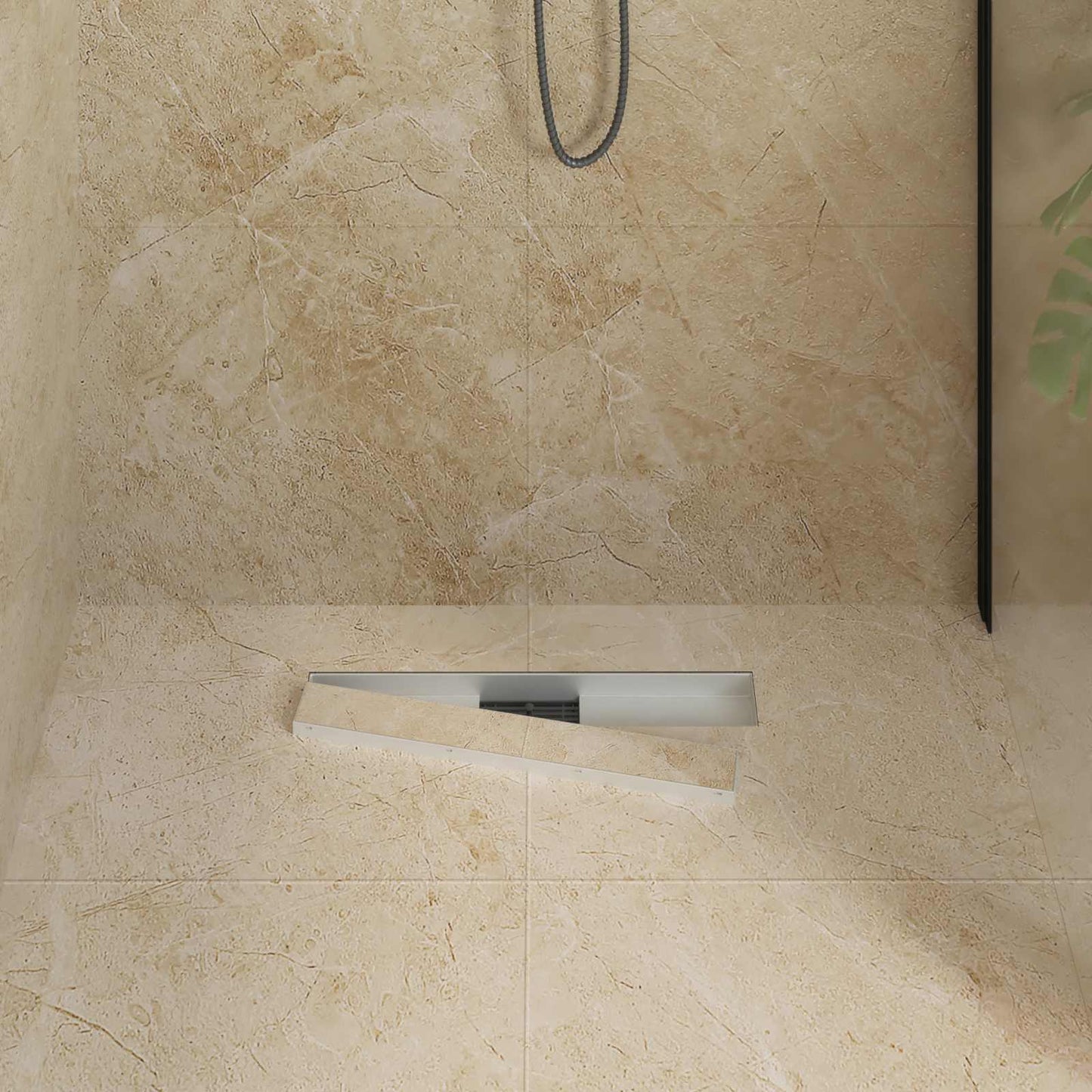 Drenaggio doccia 2 in 1 Argento 60 cm Acciaio Inox 304