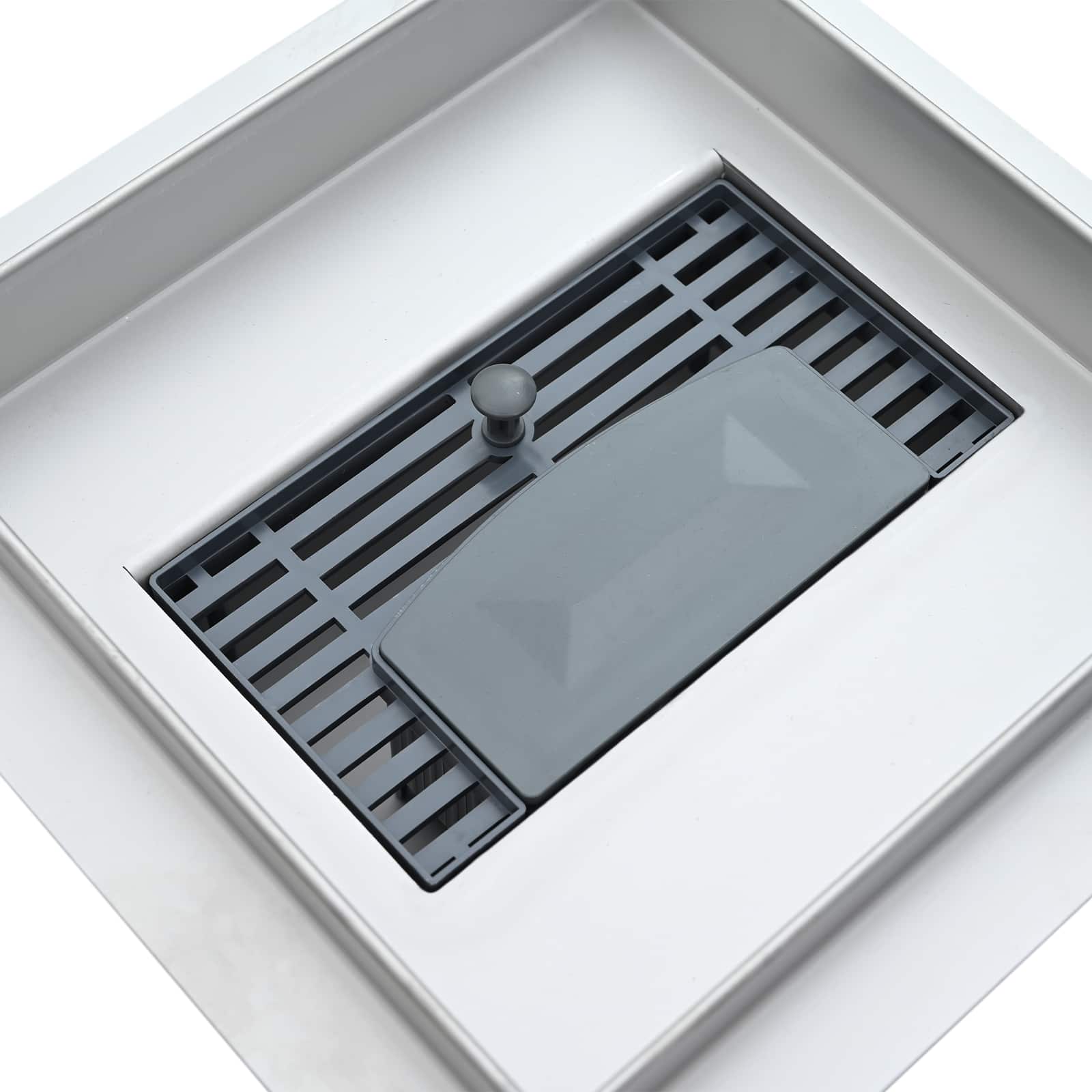 Scarico doccia a pois Argento 15 x 15 cm Acciaio Inox 304 | homemem39
