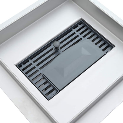 Scarico doccia a pois Argento 15 x 15 cm Acciaio Inox 304 | homemem39
