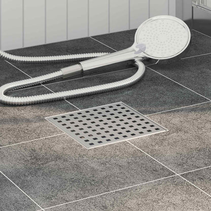 Scarico doccia a pois Argento 15 x 15 cm Acciaio Inox 304
