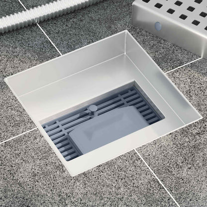 Scarico doccia a pois Argento 15 x 15 cm Acciaio Inox 304
