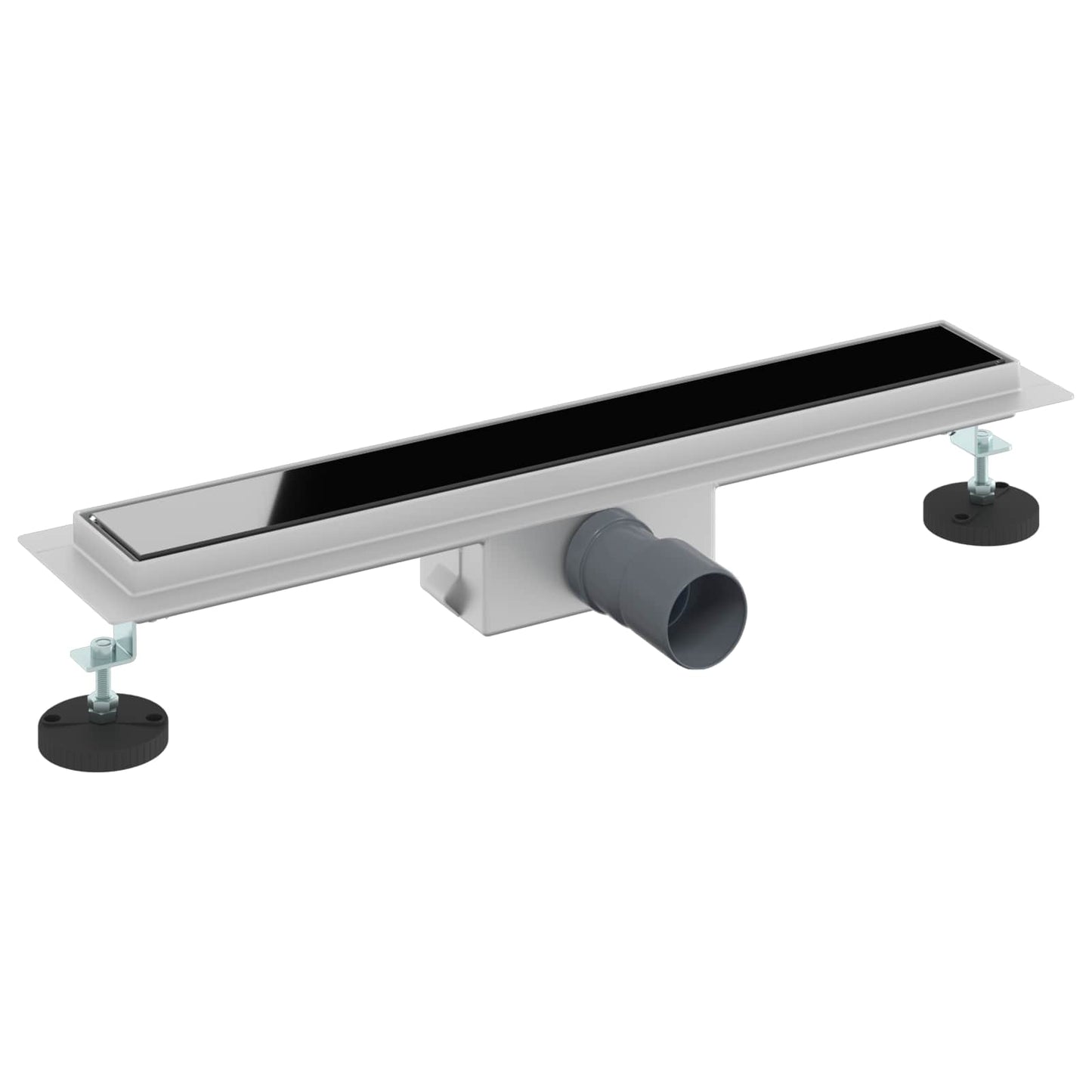 Drenaggio doccia con copertura in vetro Nero 60 cm
