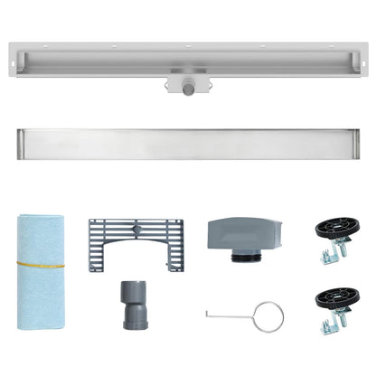 Scarico Doccia da Parete Argento 100 cm Acciaio Inox 304 | homemem39