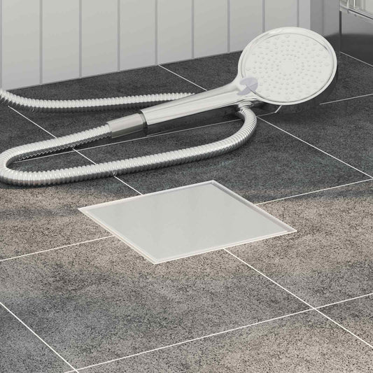 Drenaggio doccia 2 in 1 Argento 20 x 20 cm Acciaio Inox 304 | homemem39