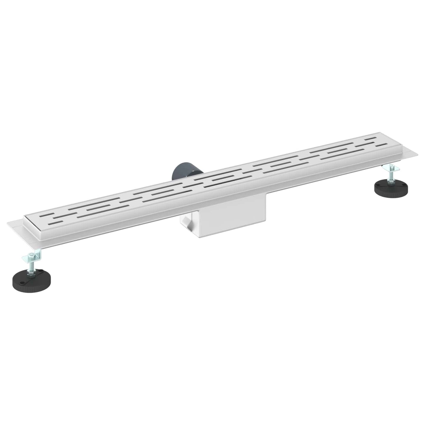 Drenaggio doccia con design a striscia Argento 80 cm | homemem39