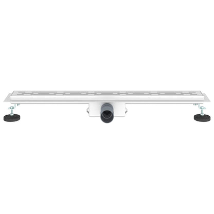 Drenaggio doccia con design a striscia Argento 80 cm | homemem39