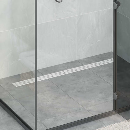 Scarico doccia con copertura in vetro e sifone a 360° 100 cm | homemem39
