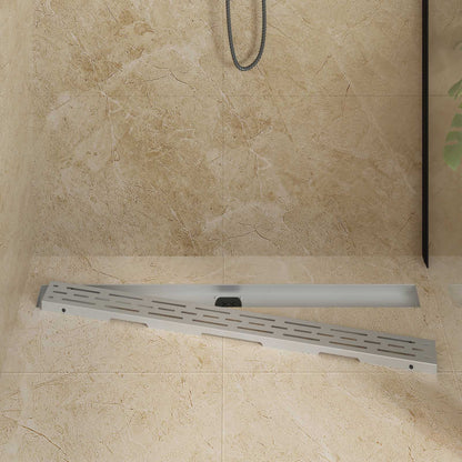 Scarico doccia con copertura in vetro e sifone a 360° 100 cm | homemem39