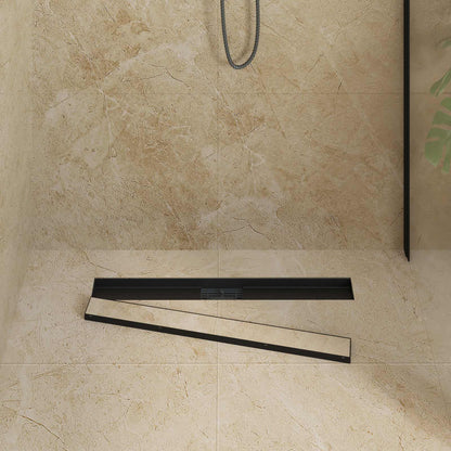 Drenaggio doccia 2 in 1 Nero 80 cm Acciaio Inox 304 | homemem39