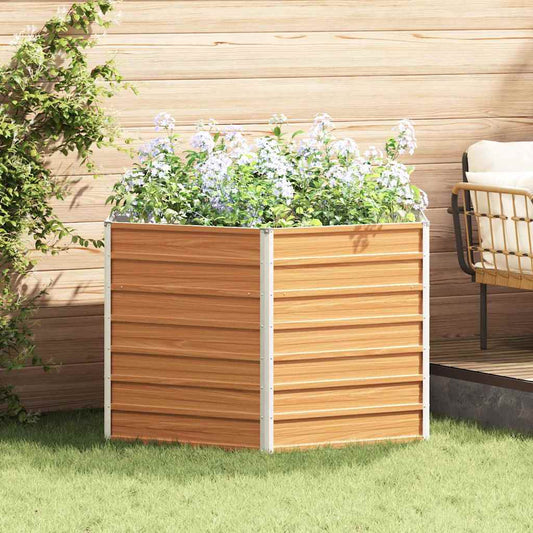 Letto rialzato da giardino Marrone Chiaro 129 x 129 x 77 cm