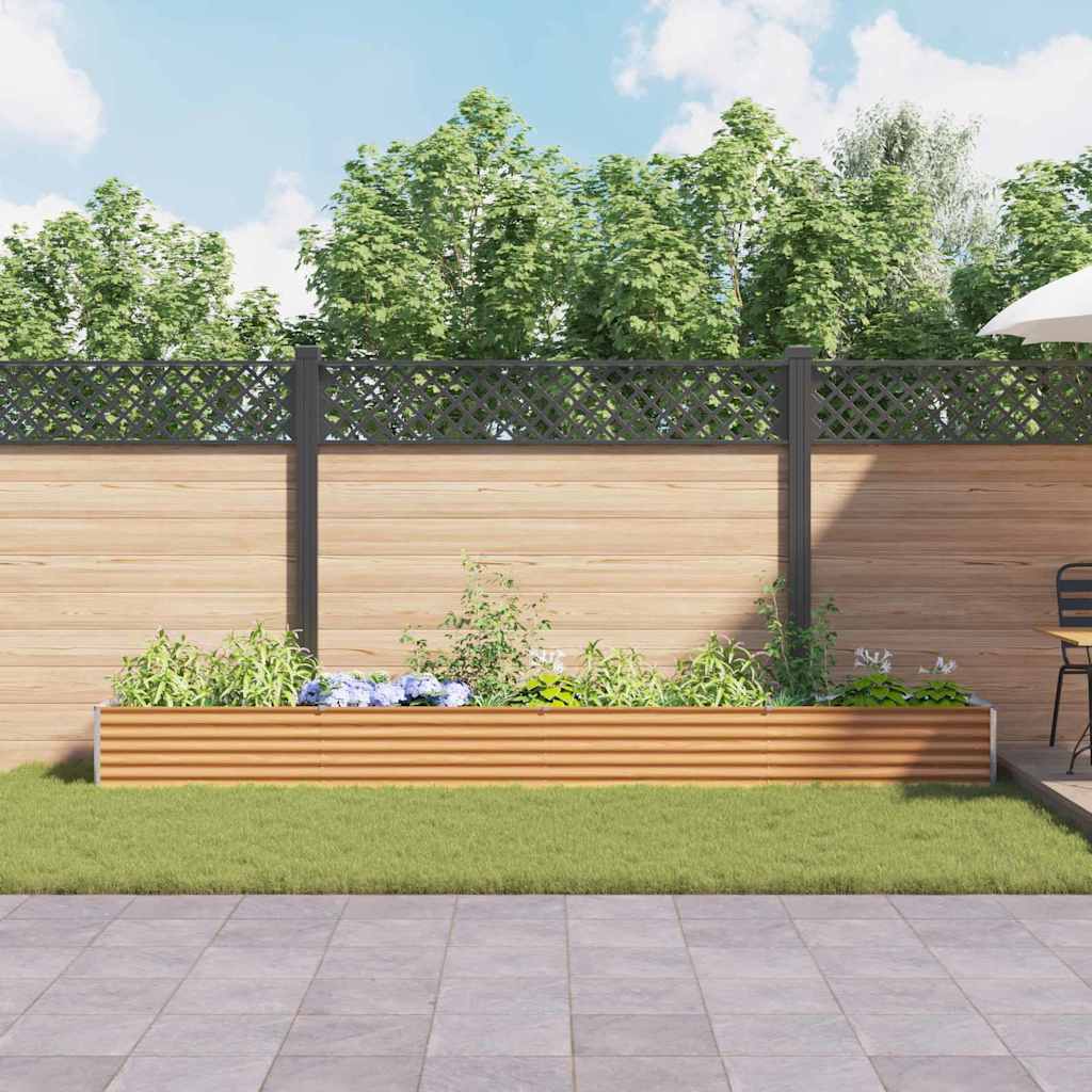 Letto rialzato da giardino 390 x 50 x 36 cm Acciaio zincato