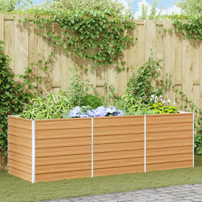 Letto rialzato da giardino Marrone Chiaro 240 x 80 x 77 cm