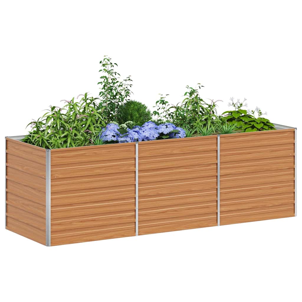 Letto rialzato da giardino Marrone Chiaro 240 x 80 x 77 cm