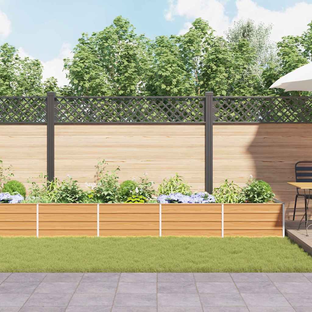 Letto rialzato da giardino Marrone Chiaro 480 x 80 x 45 cm | homemem39