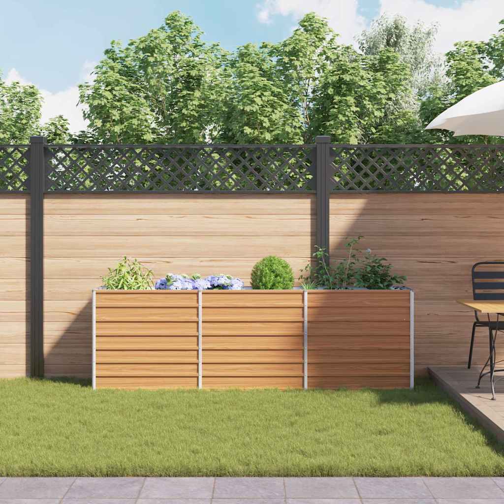 Letto rialzato da giardino Marrone Chiaro 240 x 40 x 77 cm