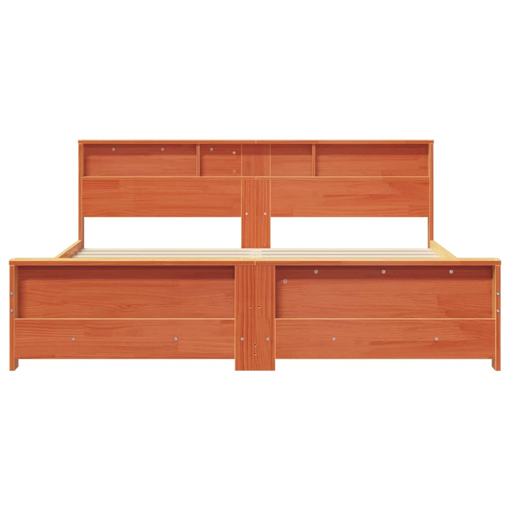 Struttura del letto con testiera Cera marrone 200 x 200 cm - homemem39