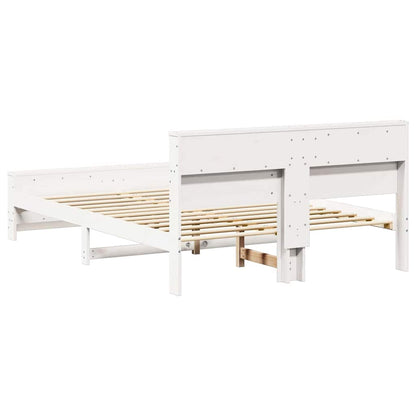 Struttura del letto Bianco 150 x 200 cm Legno di pino massello - homemem39