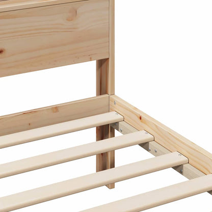 Struttura del letto Marrone 140 x 200 cm Legno di pino massello