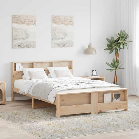Struttura del letto Marrone 140 x 200 cm Legno di pino massello