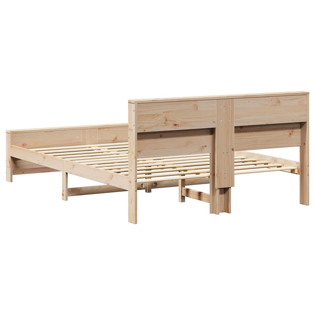 Struttura del letto Marrone 140 x 200 cm Legno di pino massello