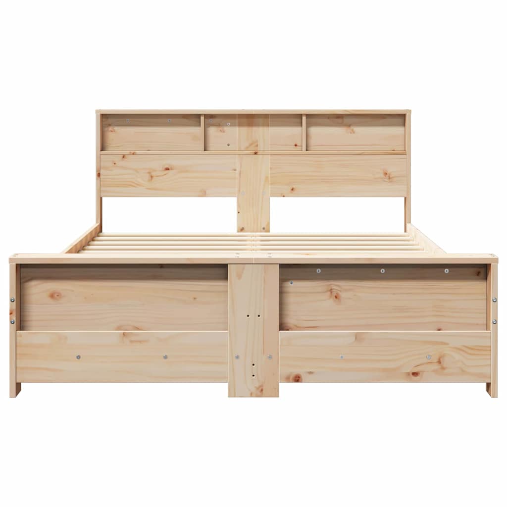 Struttura del letto Marrone 140 x 200 cm Legno di pino massello