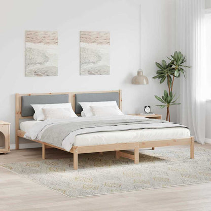 Struttura del letto Grigio chiaro 200 x 200 cm Pino massello | homemem39