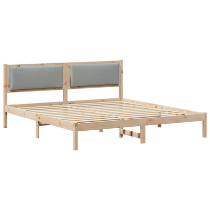 Struttura del letto Grigio chiaro 200 x 200 cm Pino massello | homemem39