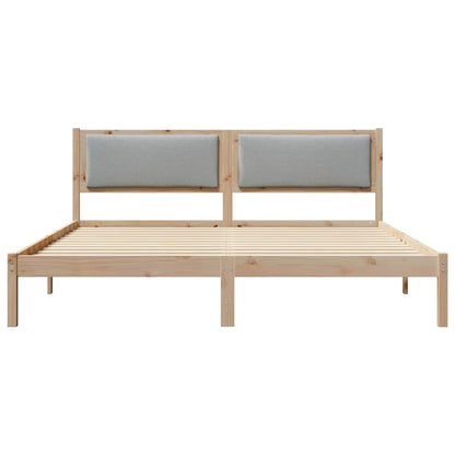 Struttura del letto Grigio chiaro 200 x 200 cm Pino massello | homemem39