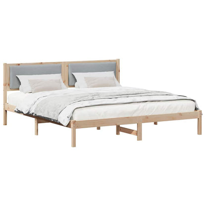 Struttura del letto Grigio chiaro 200 x 200 cm Pino massello | homemem39