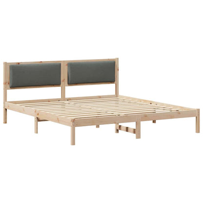 Struttura del letto Grigio scuro 200 x 200 cm Pino massello | homemem39