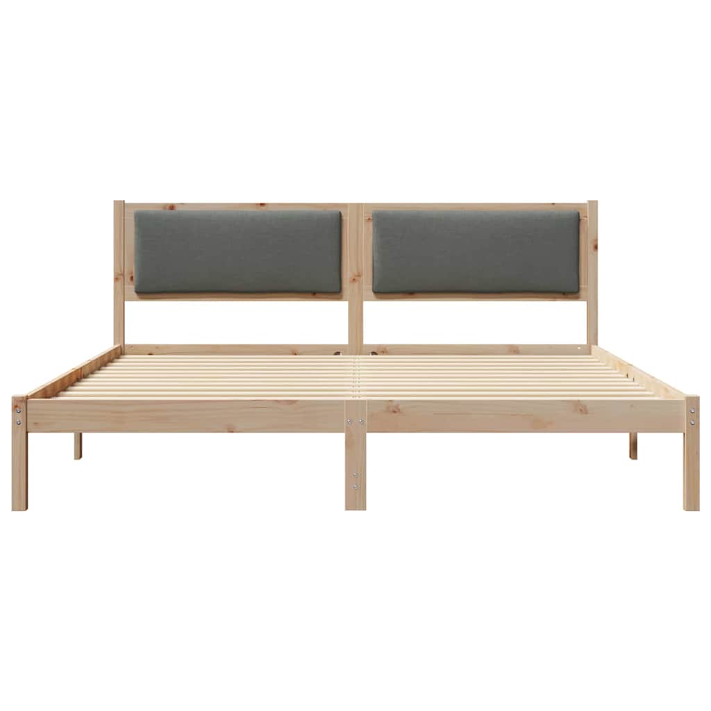 Struttura del letto Grigio scuro 200 x 200 cm Pino massello | homemem39