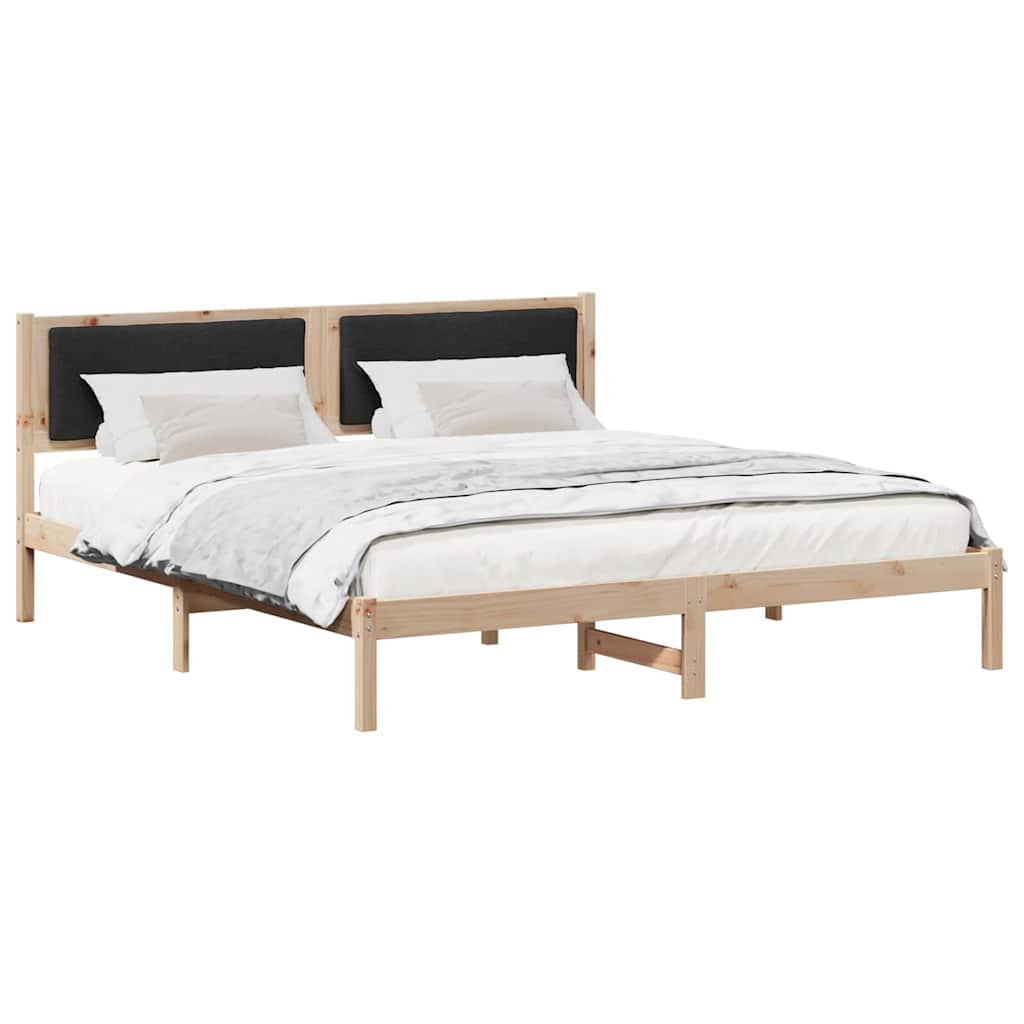 Struttura del letto Nero 200 x 200 cm Pino massello | homemem39
