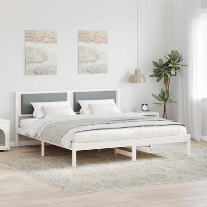 Struttura del letto Grigio chiaro 200 x 200 cm Pino massello | homemem39