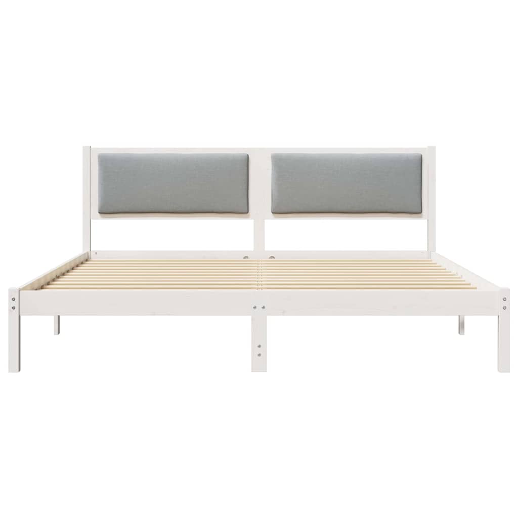 Struttura del letto Grigio chiaro 200 x 200 cm Pino massello | homemem39