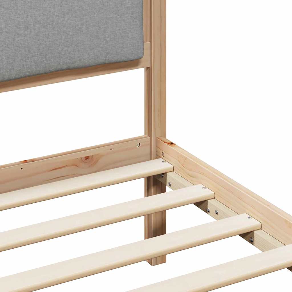 Struttura del letto Grigio chiaro 150 x 200 cm Tessuto