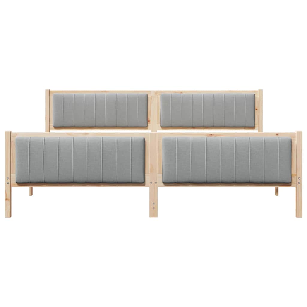 Struttura del Letto Marrone e grigio chiaro 200 x 200 cm