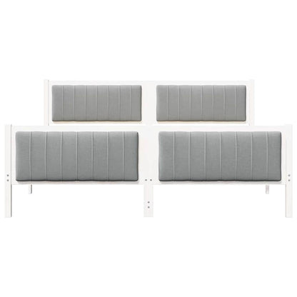 Struttura del Letto Bianco e grigio chiaro 180 x 200 cm