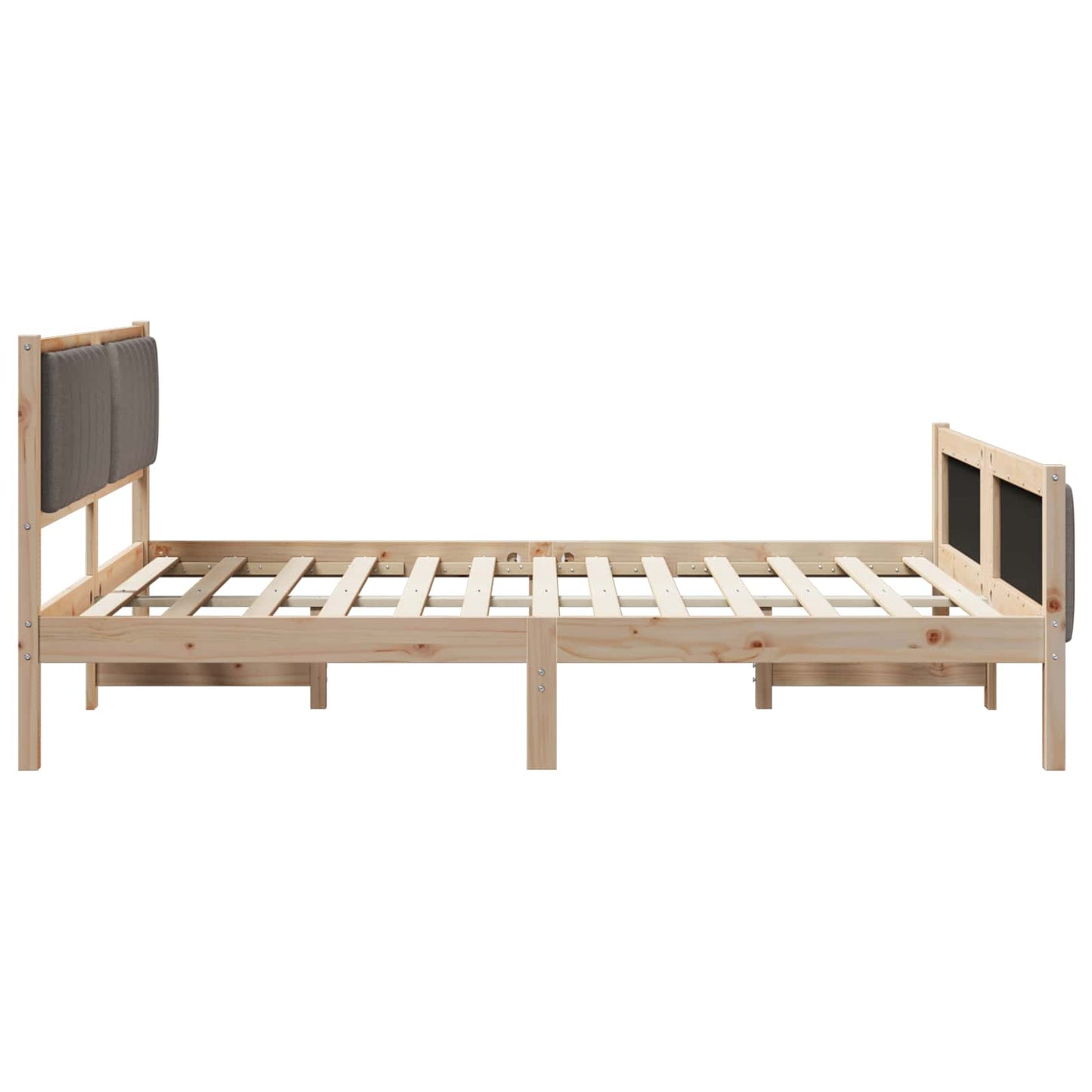 Struttura del Letto con testiera Marrone e taupe 160 x 200 cm | homemem39