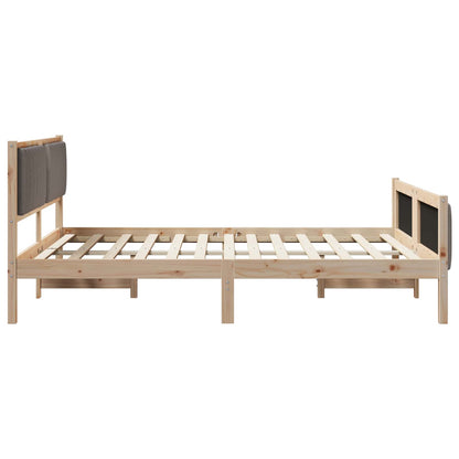 Struttura del Letto con testiera Marrone e taupe 160 x 200 cm | homemem39