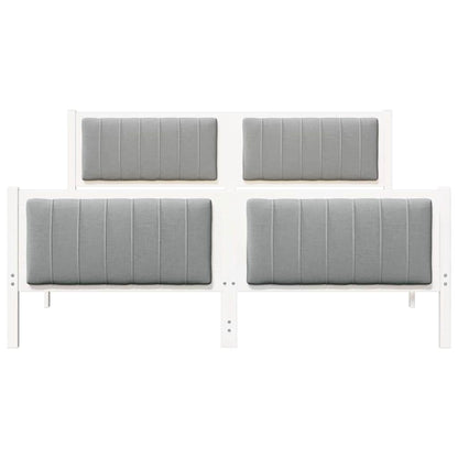 Struttura del Letto Bianco e grigio chiaro 150 x 200 cm