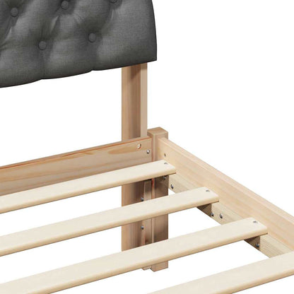 Struttura del Letto marrone e grigio scuro 200 x 200 cm